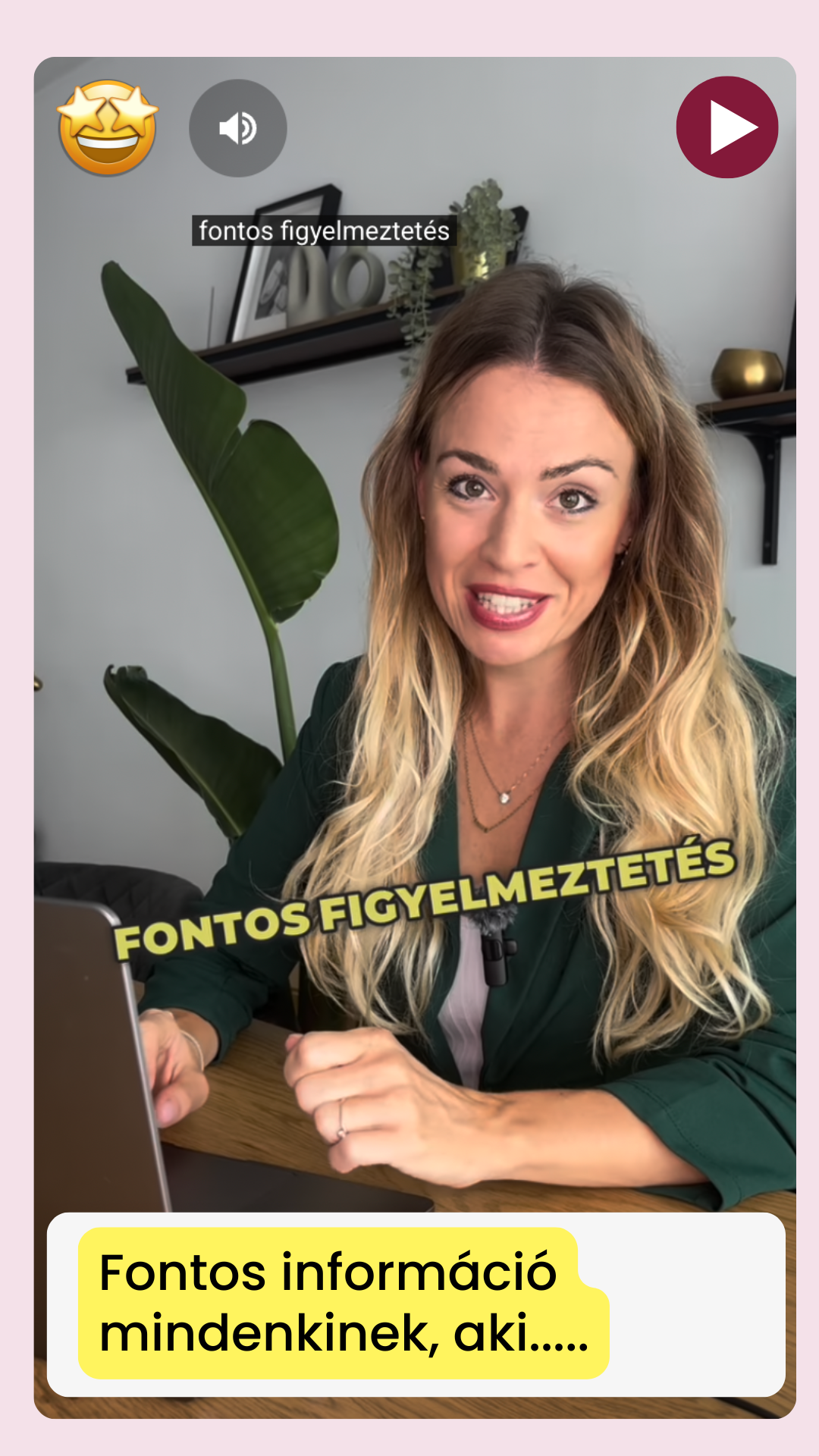 fontos figyelmeztetés